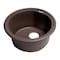 Alfi Brand Chocolate 17" Drop-In Round Granite Composite Kitchen Prep Sink AB1717DI-C - alternate 3